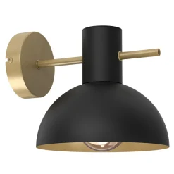 Loft Wandlampe Metall Braun Gold B:18 cm E27 stilvoll