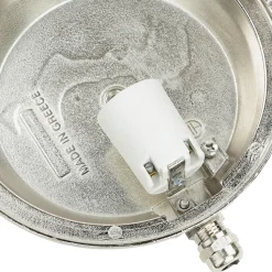 Maritime Außenleuchte Messing Ø18cm IP64 in Nickel