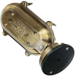 Maritime Außenleuchte Messing geriffeltes Glas IP64 E27