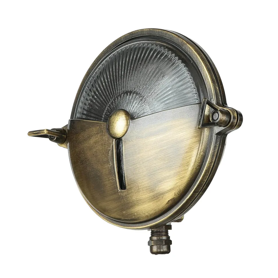 Maritime Außenleuchte Rund Ø18cm aus Messing IP64