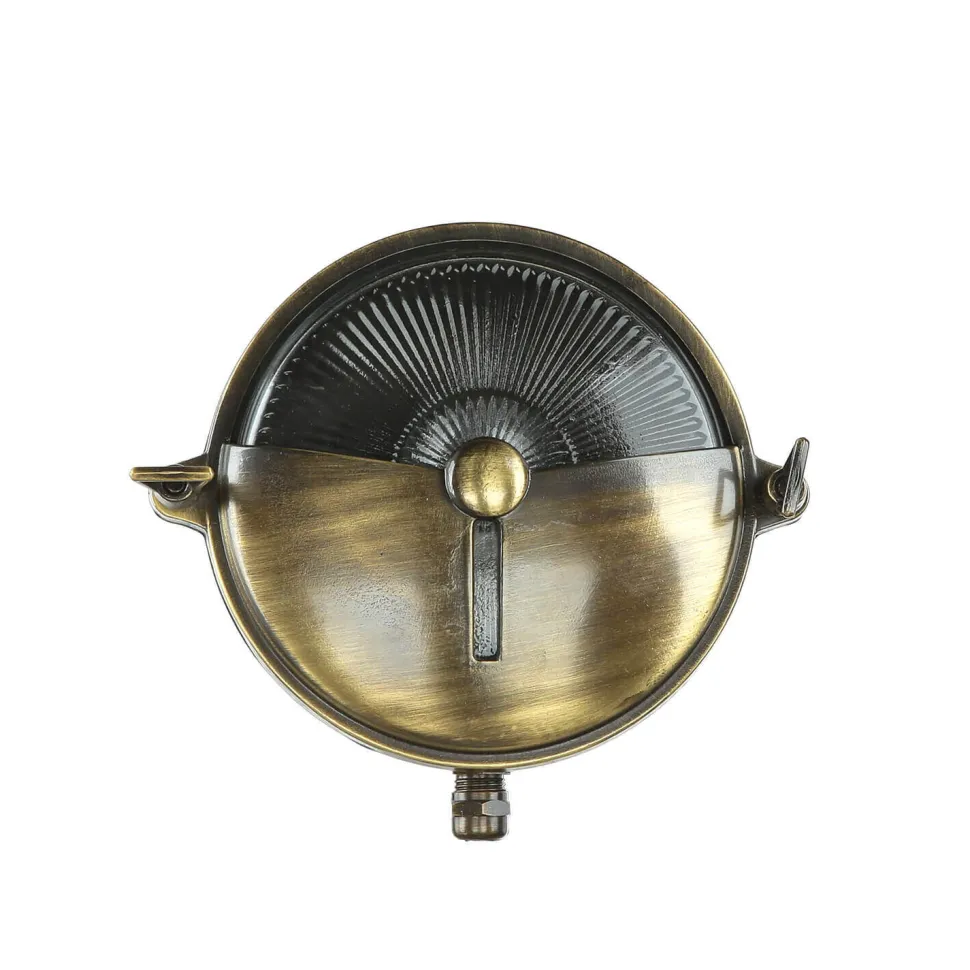 Maritime Außenleuchte Rund Ø18cm aus Messing IP64