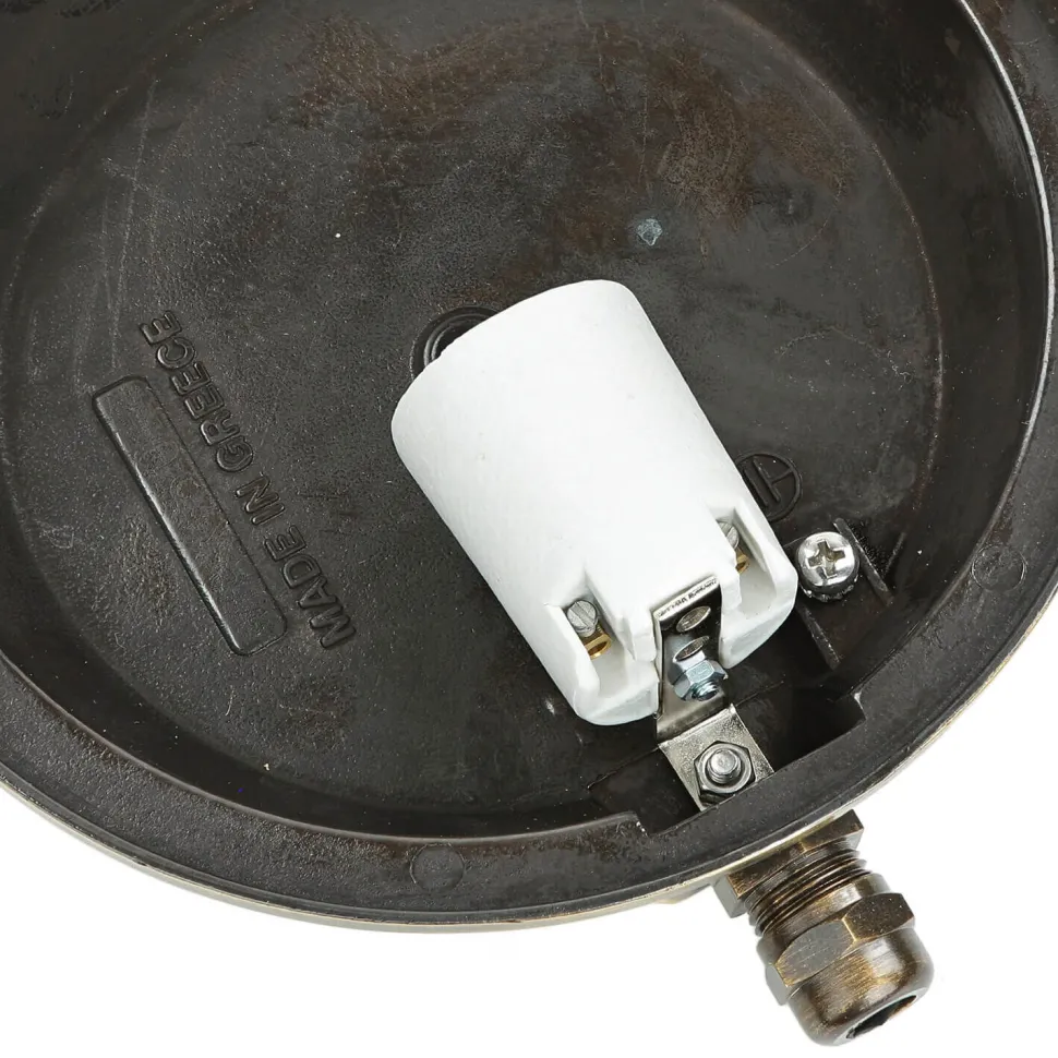 Maritime Außenleuchte Rund Ø18cm aus Messing IP64