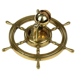 Maritime Wand Lampe Messing Steuerrad VELIERO