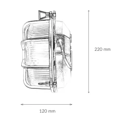 Maritime Wandlampe Außen SIFNOS Echt Messing Antik