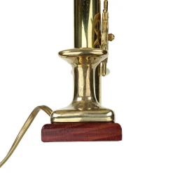 Massive Tischlampe Messing maritimes Design H:33cm