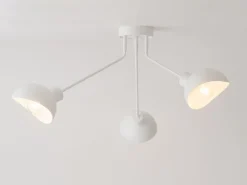 Mehrflammige Deckenleuchte Metall Weiß E27 110 cm lang