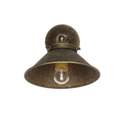 Messing Wandlampe in Bronze antik verstellbar