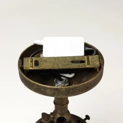 Messing Wandlampe in Bronze antik verstellbar