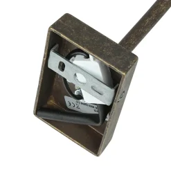 Messing Wandleuchte E27 Beige Stoff Schirm