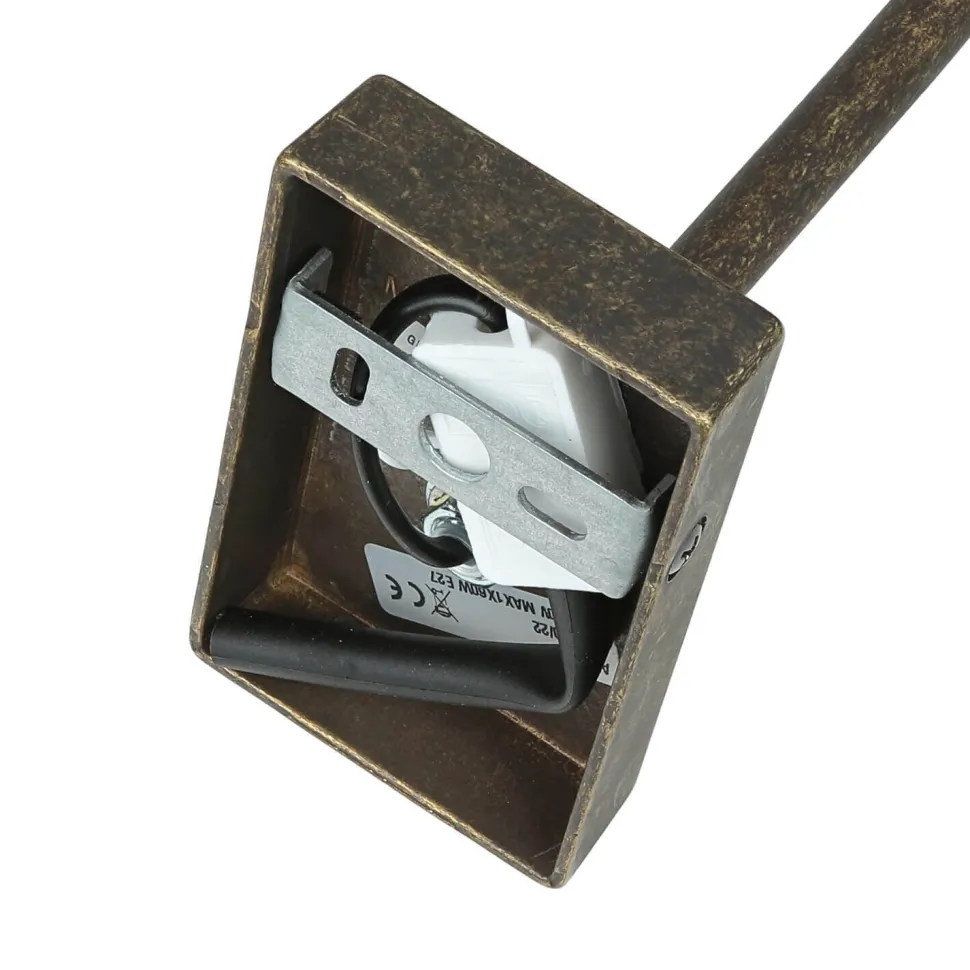 Messing Wandleuchte E27 Beige Stoff Schirm