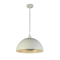 Metall Hängelampe in Creme E27 bis 60 W Ø40 cm rund