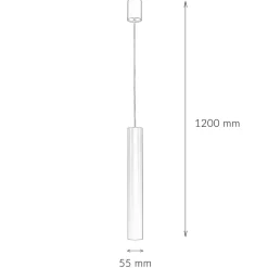 Metall Hängelampe Schwarz GU10 Modern schmal