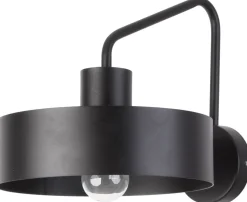 Metall Wandlampe Retro Design in Schwarz E27 B:25 cm