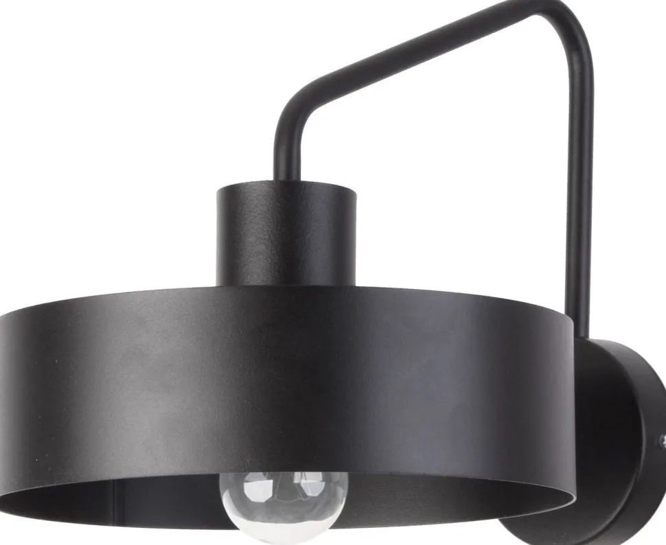 Metall Wandlampe Retro Design in Schwarz E27 B:25 cm