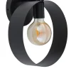 Metall Wandlampe Schwarz Ring Design E27 H:29 cm