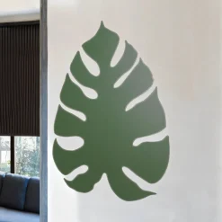 Metall Wandleuchte Grün 39 cm Blatt indirektes Licht