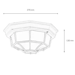 MILANO Deckenleuchte E27 Kupfer Antik IP44 Ø27cm