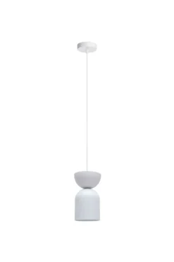 Minimalistische Hängelampe Weiß Zeitlos E27 Ø11 cm rund