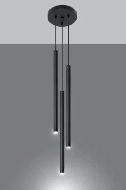 Minimalistische Hängeleuchte Schwarz Ø20cm 3x G9 PETERA