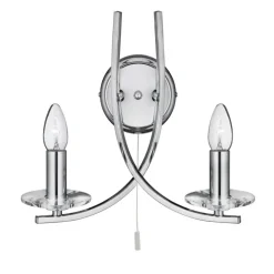 Moderne 2 flammige Wandleuchte glänzend