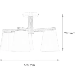 Moderne Deckenleuchte Holz 5xE27 Skandinavisch