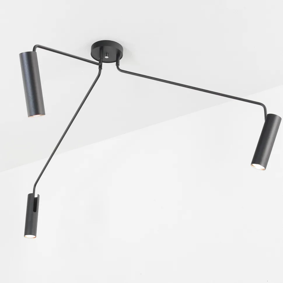 Moderne Deckenleuchte Schwarz drehbar