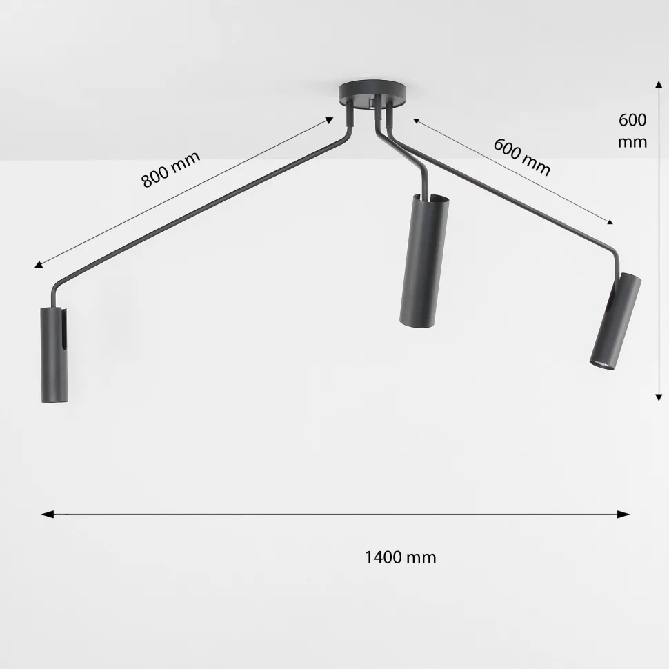Moderne Deckenleuchte Schwarz drehbar