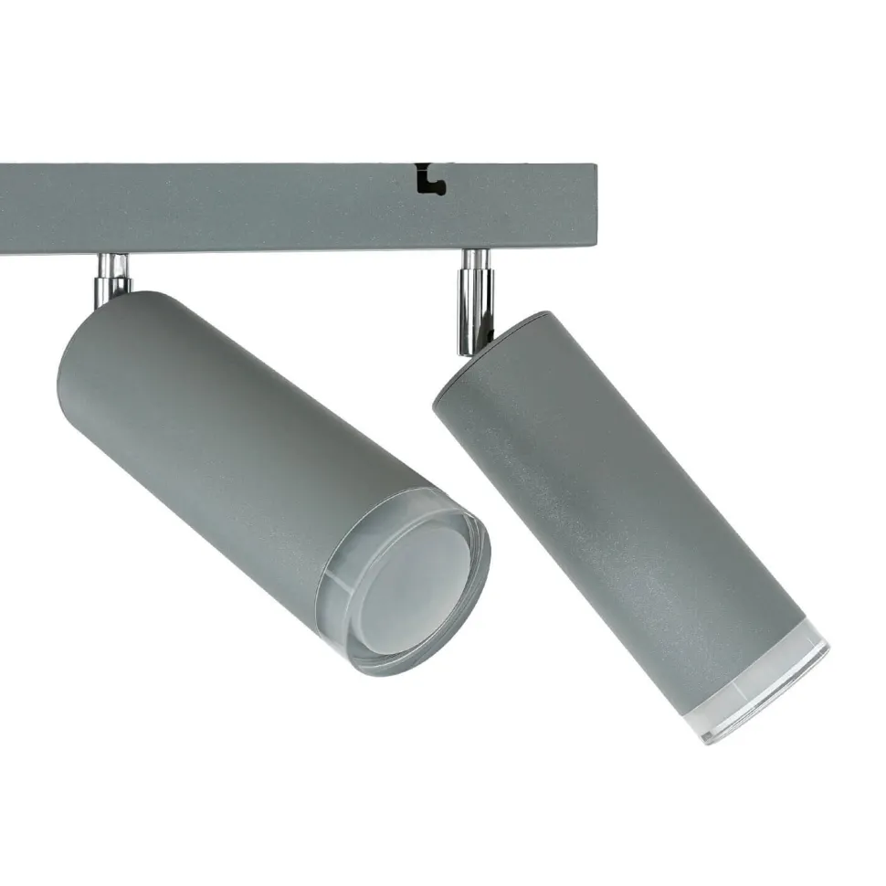 Moderne Deckenstrahler Silber lang Aluminium Lampe