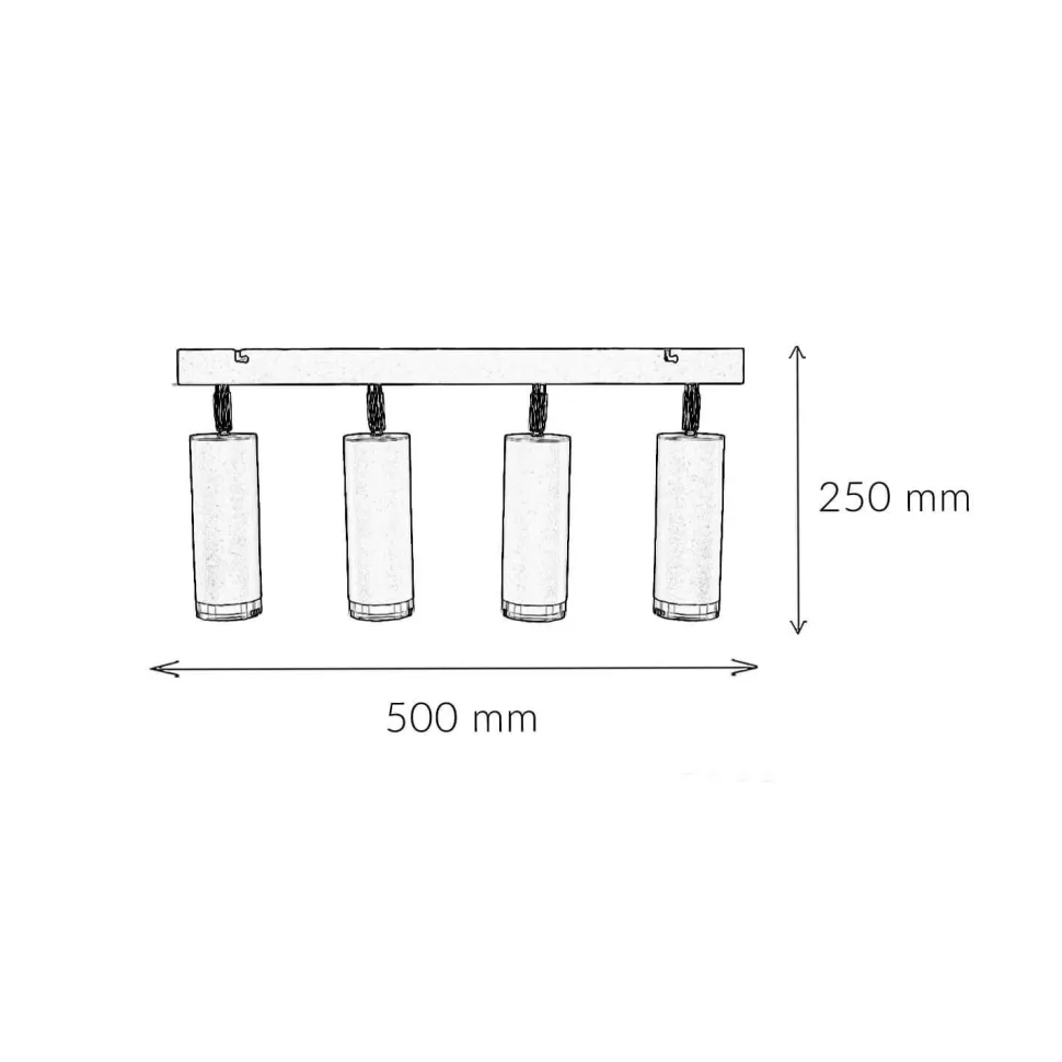 Moderne Deckenstrahler Silber lang Aluminium Lampe