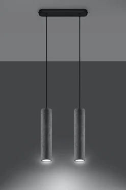 Moderne Hängelampe Beton 2x GU10 Modern Küche Esszimmer