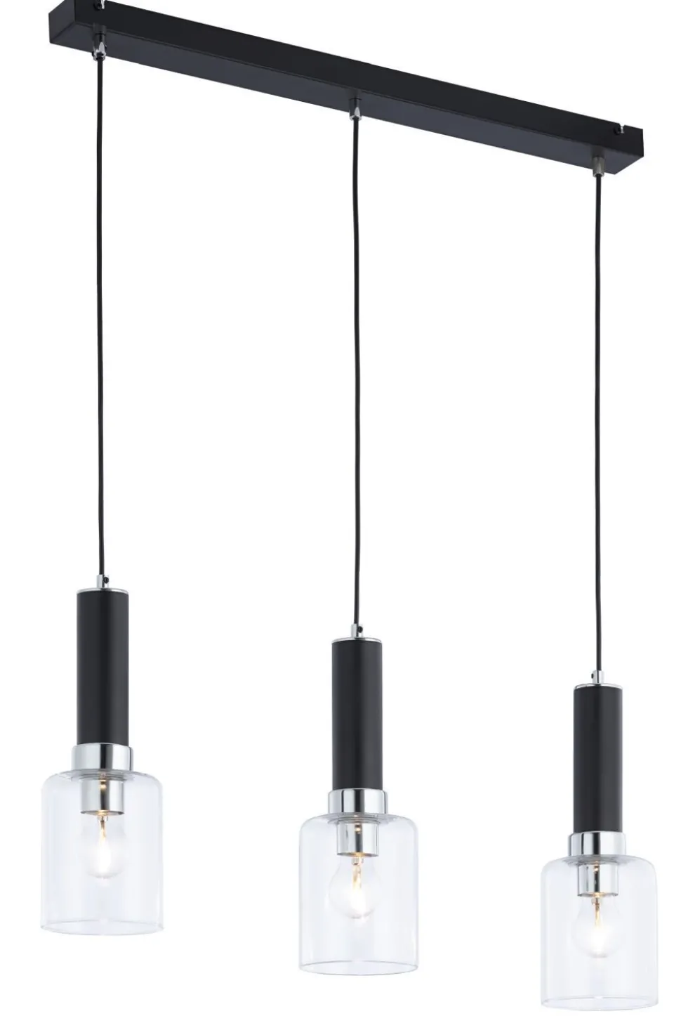 Moderne Hängelampe in Schwarz Chrom E27 flexibel