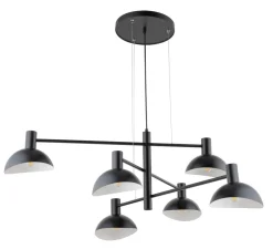 Moderne Hängelampe Metall Schwarz Weiß E14 Mehrflammig