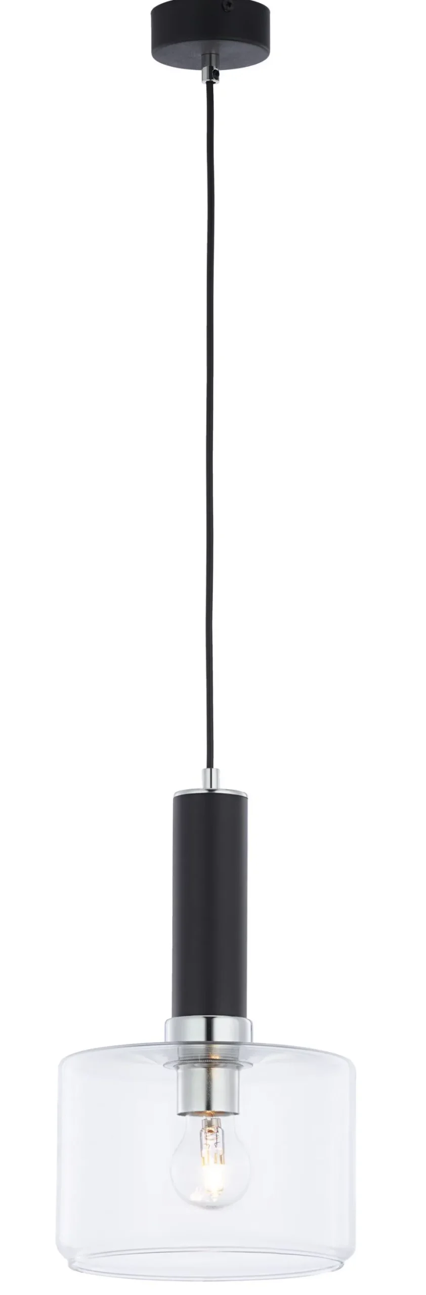 Moderne Hängelampe Metall Glas E27 schlicht JENNA