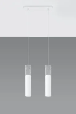 Moderne Hängeleuchte Metall Beton 2-flammig GU10