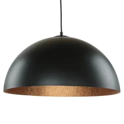 Moderne Hängeleuchte Schwarz Kupfer Ferra