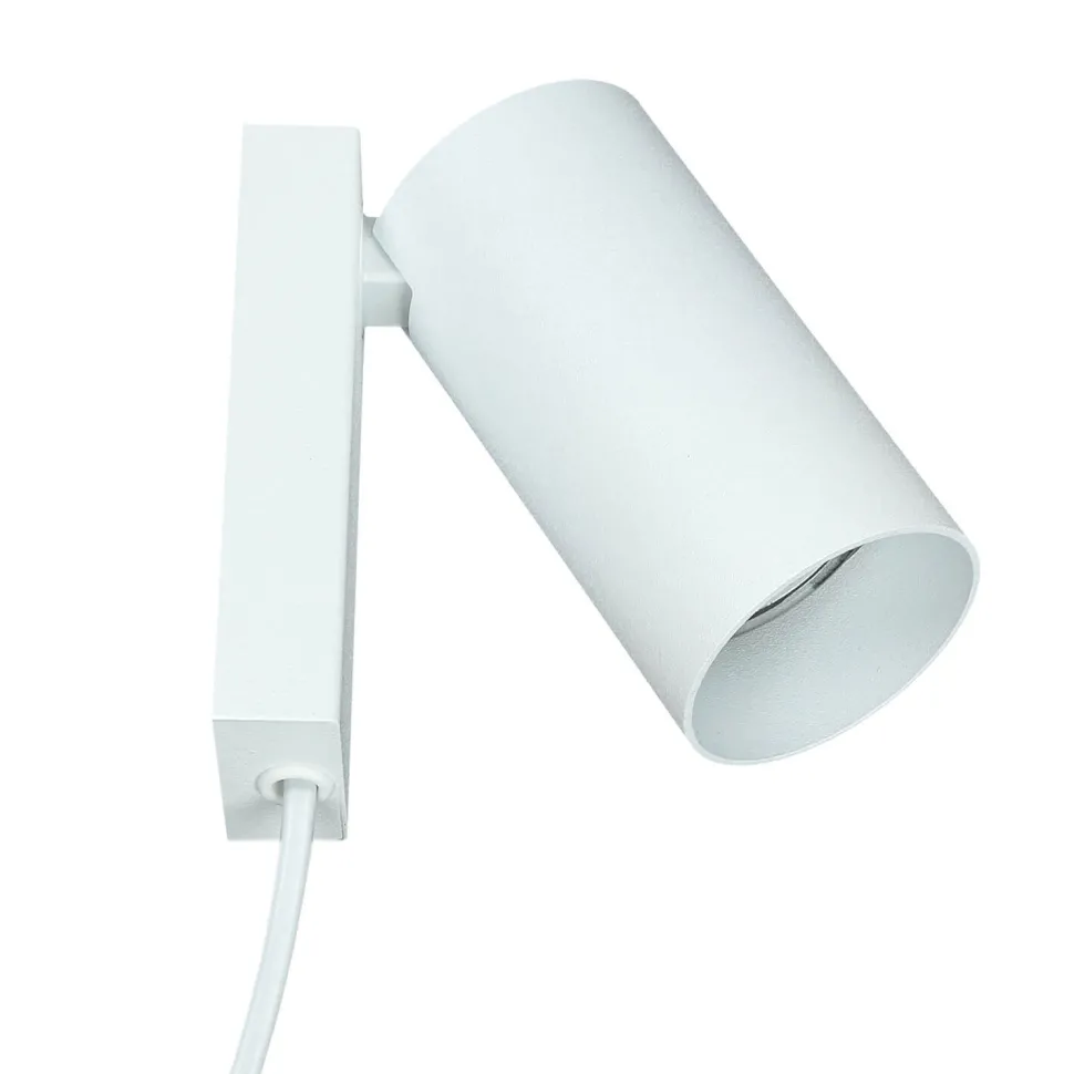 Moderne Leselampe Wand mit Schalter Kabel Weiß