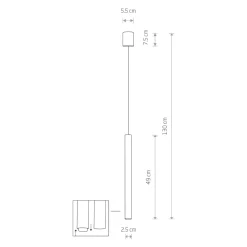 Moderne Pendelleuchte Braun matt G9 Ø 2,5 cm Metall