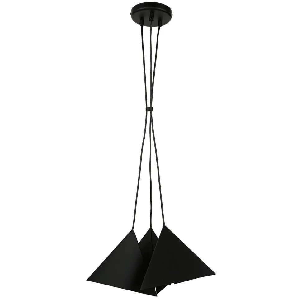 Moderne Pendelleuchte E27 Schwarz 3-flmg