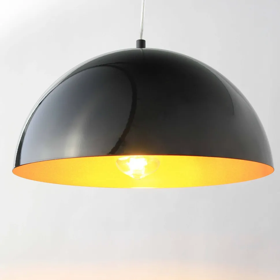 Moderne Pendelleuchte in schwarz-gold
