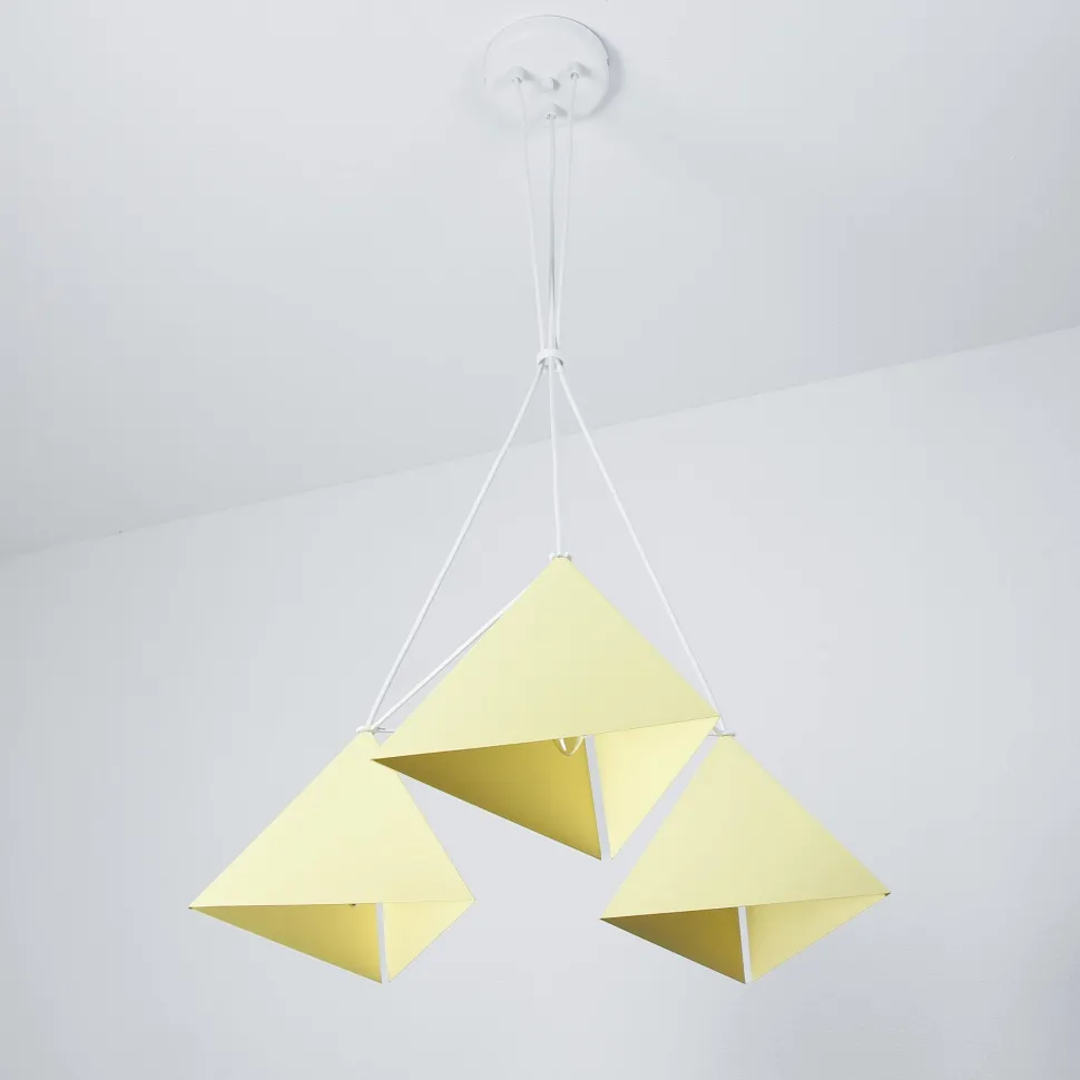 Moderne Pendelleuchte in Gelb