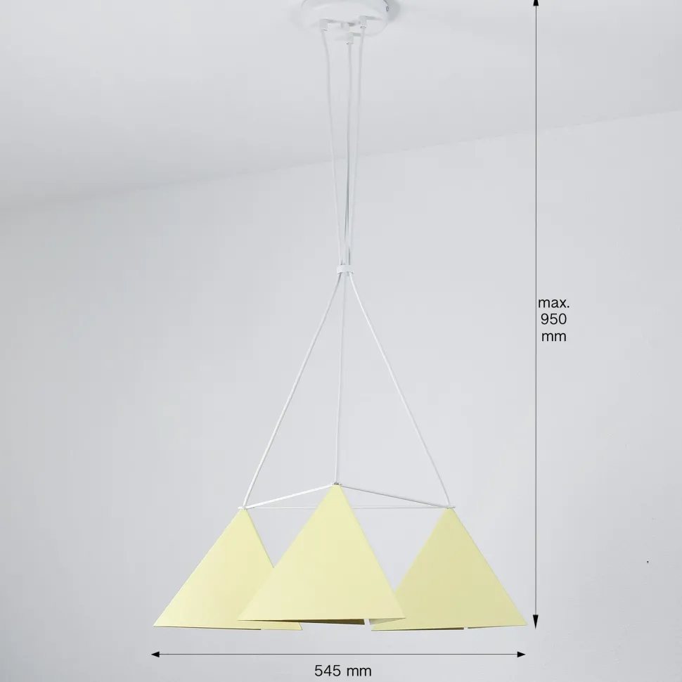 Moderne Pendelleuchte in Gelb