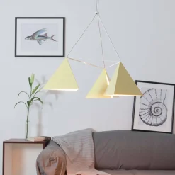 Moderne Pendelleuchte in Gelb