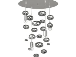 Moderne Pendelleuchte SALVA verchromt