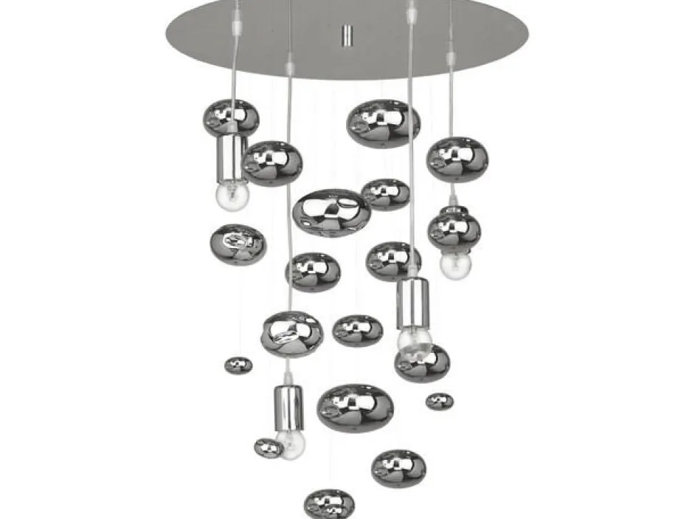 Moderne Pendelleuchte SALVA verchromt