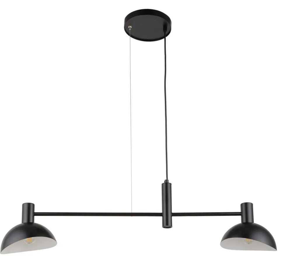 Moderne Pendelleuchte Schwarz Weiß Metall E14 bis 0,7 m