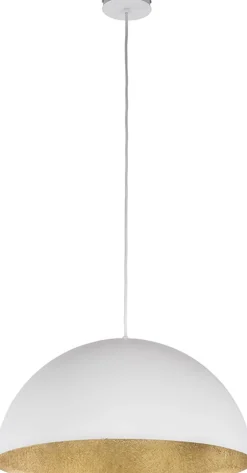 Moderne Pendelleuchte Weiß Gold Ferra