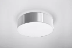 Moderne runde Deckenleuchte in Grau