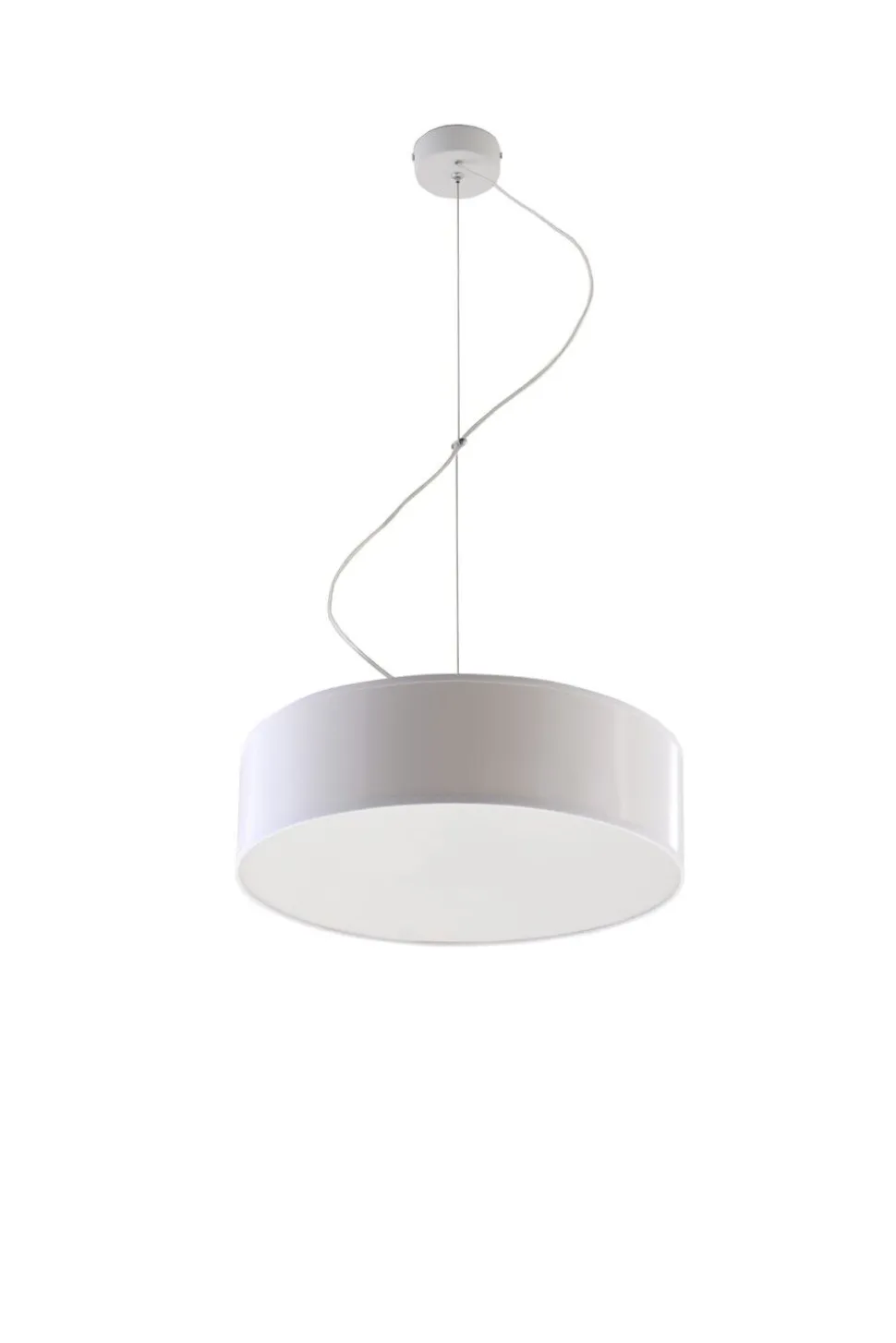 Moderne runde Pendelleuchte ATIS in Weiß