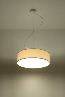 Moderne runde Pendelleuchte ATIS in Weiß