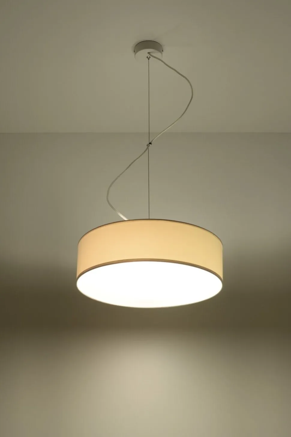 Moderne runde Pendelleuchte ATIS in Weiß